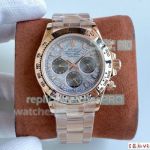 Replica Rolex Cosmograph Daytona Meteorite Dial Rose Gold Watch 40MM